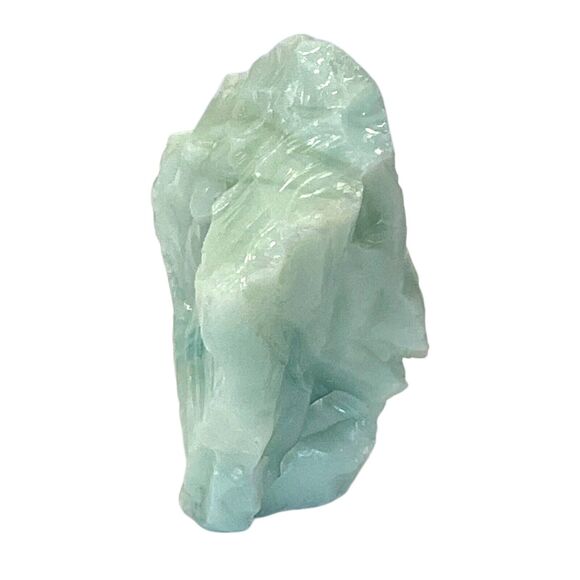 Mint Green Art Glass Cullet Glowing Manganese Slag Glass #5GL8 - Picture 5 of 8